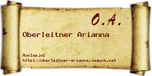 Oberleitner Arianna névjegykártya